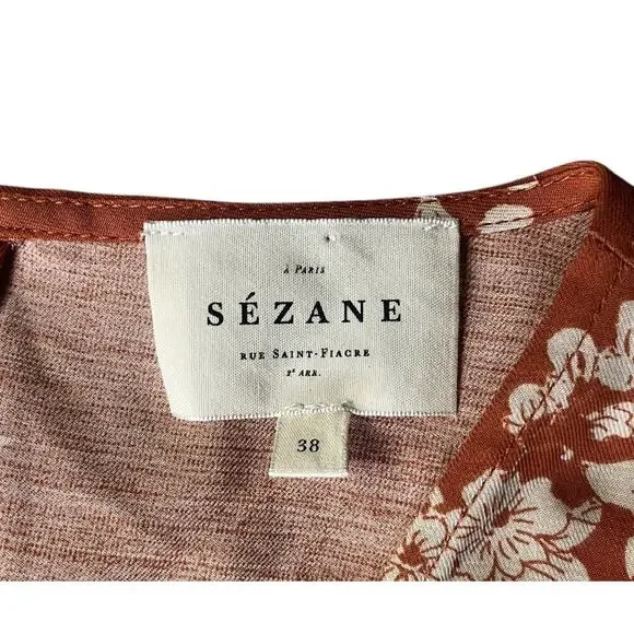 Sezane Floral Jumpsuit in Rust and Cream - Picture 10 of 10